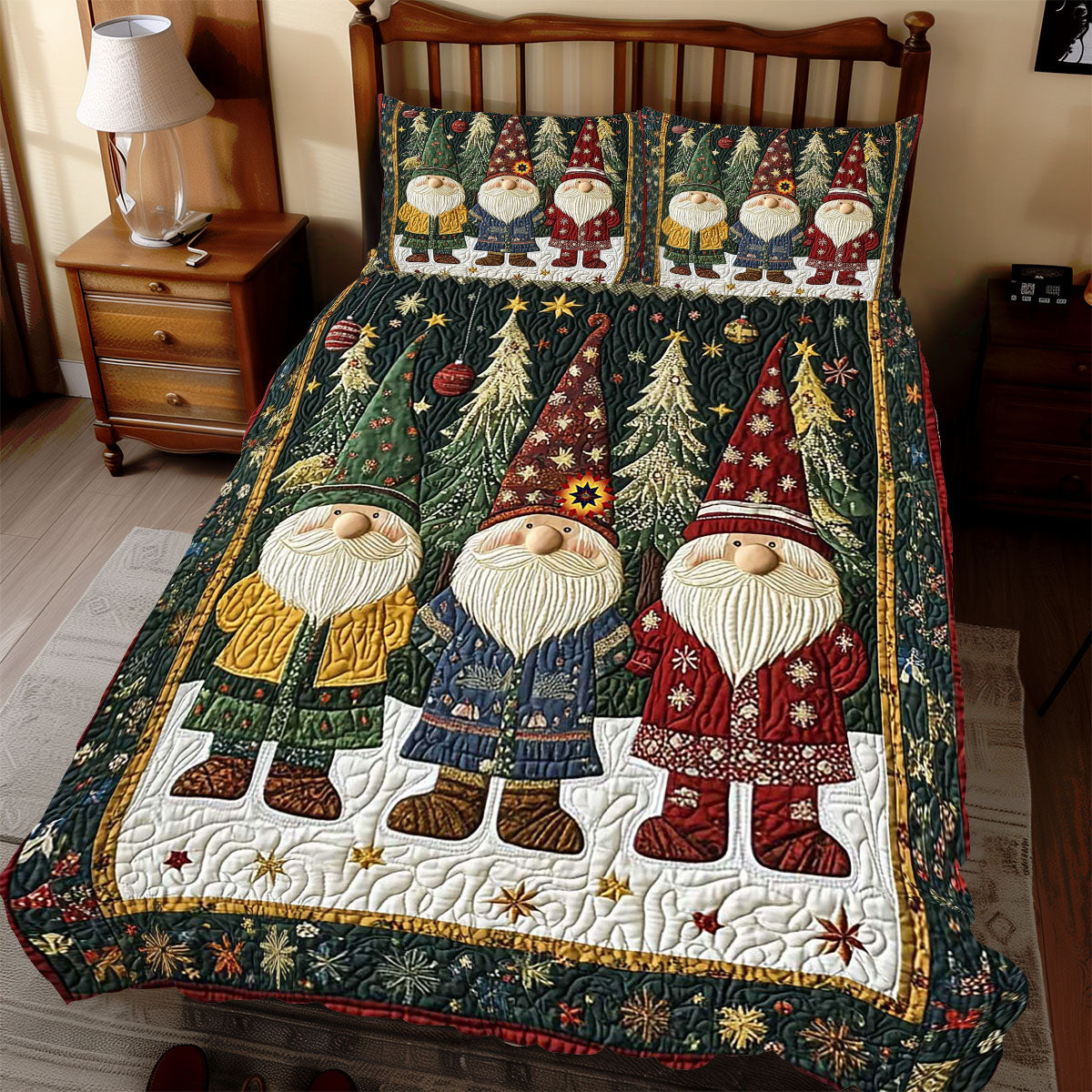 Triplet Gnome Christmas WP0512064CL Duvet Cover Set