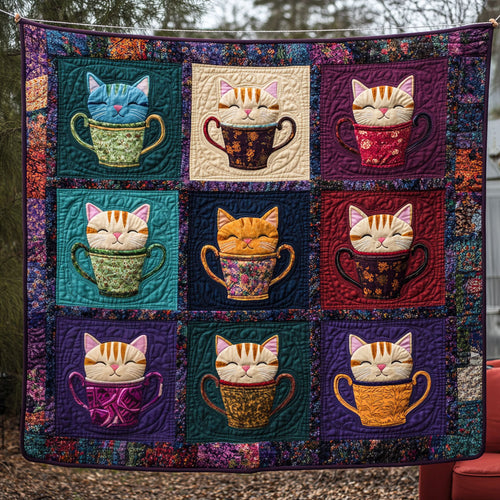 Coffee Cat Cup DH0410021CL Quilt