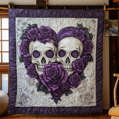 Couple Skull And Rose WY3012009CL Quilt