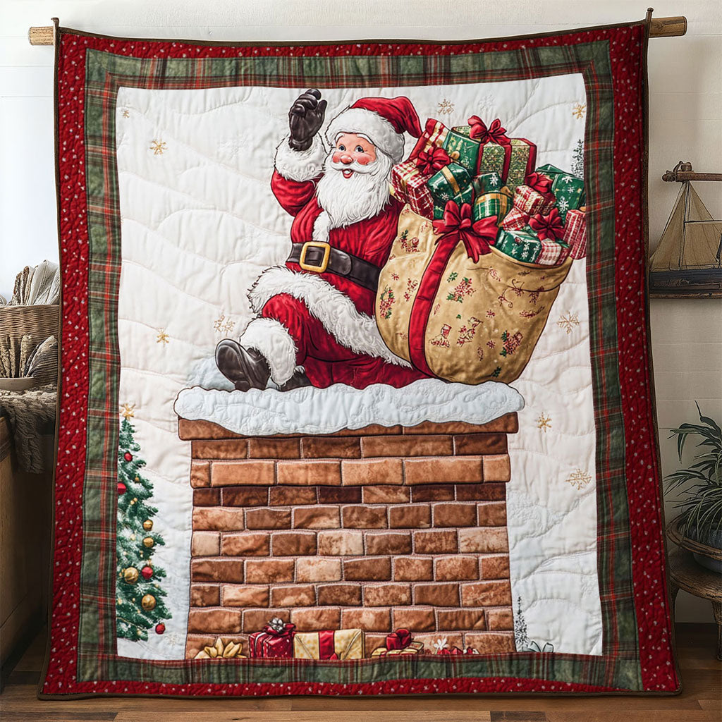 Santa Snowy Chimney WN1811086CL Quilt
