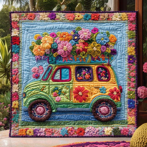 Groovy Hippie Car WN0609048CL Quilt