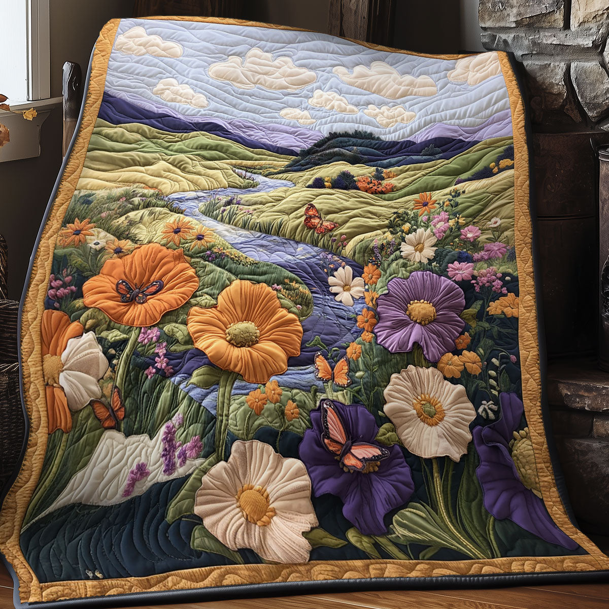 Floral Field CM2104012CL Quilt