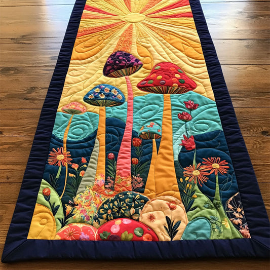 Whimsical Fungi WY1605045CL Quilted Table Runner