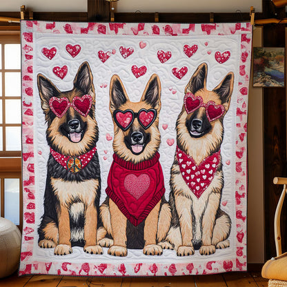 German Shepherd Love Bond WN2012021CL Quilt