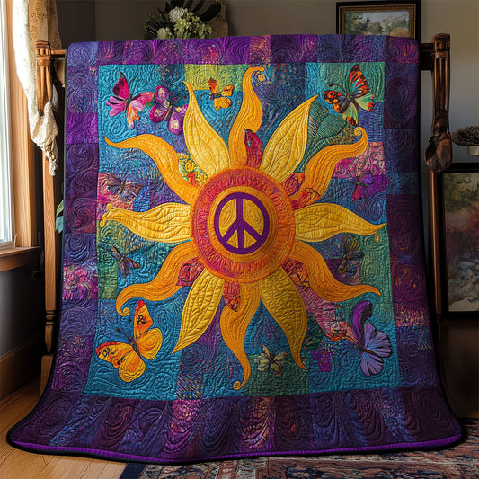 Peace Sign In Sun WY2102019CL Quilt