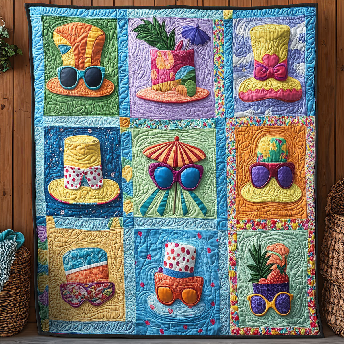 Summer Clown Hat WY1207037CL Quilt
