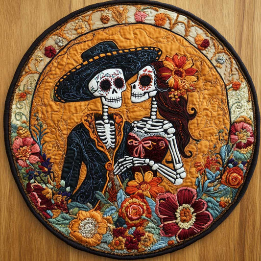 Forever Skeleton WN0805064CL Quilted Round Mat