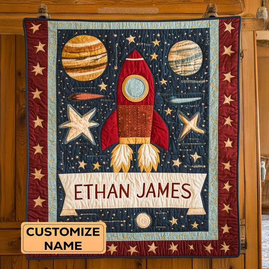 Star Rocket WJ3107005CL Personalized Baby Quilt