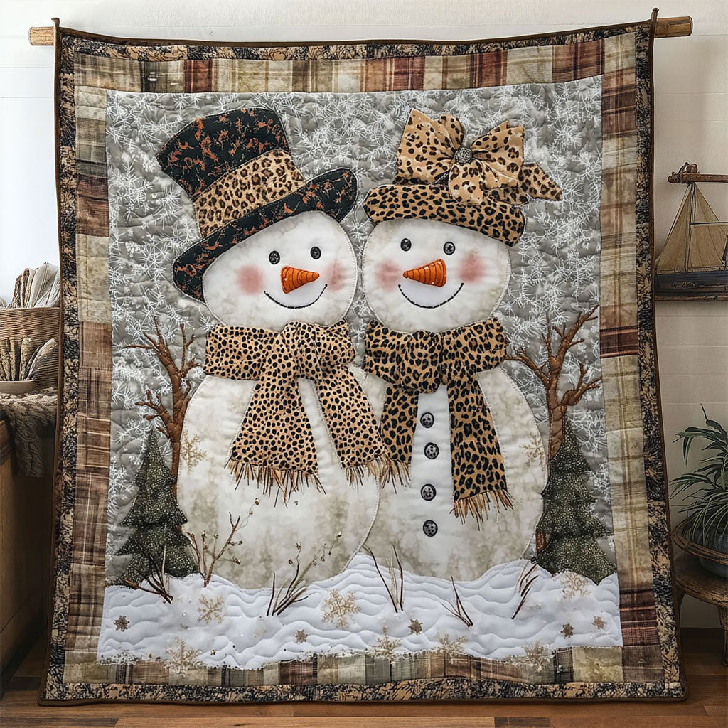 Cozy Pair Snowman WN1411026CL Quilt