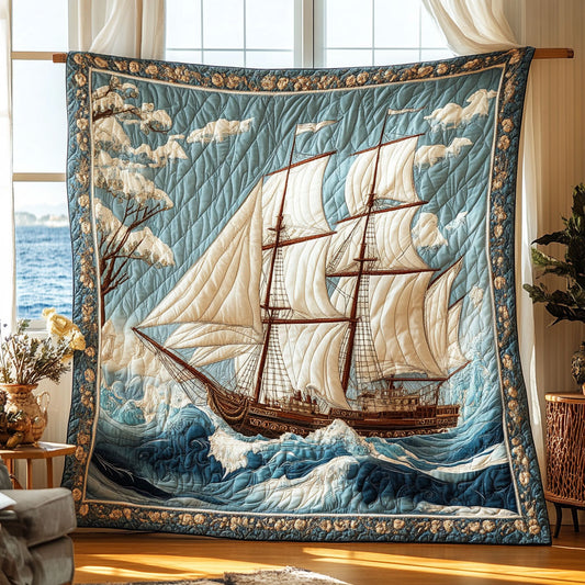 Snowbound Sailboat WN0809108CL Quilt