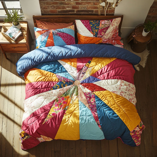 Rainbow Patchwork CW1109039CL Duvet Cover Set