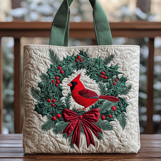 Merry Cardinal CP2409042CL Quilted Tote Bag
