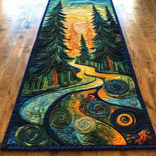 Pine Tree Forest WY2605030CL Quilted Table Runner