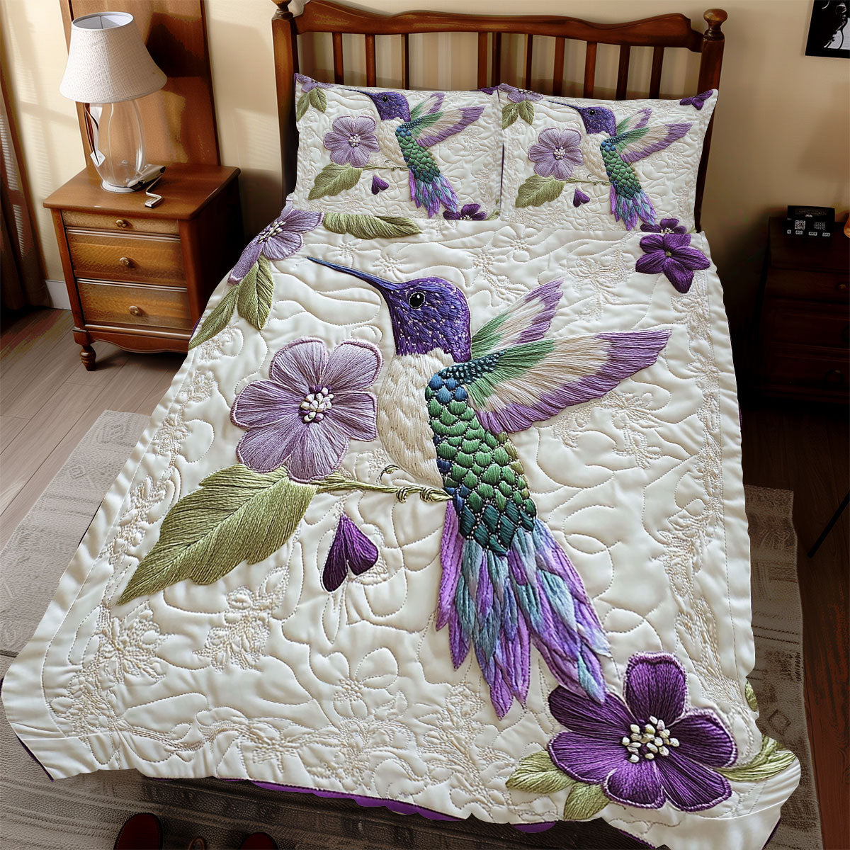 Serene Hummingbird Haven WX2512110CL Duvet Cover Set