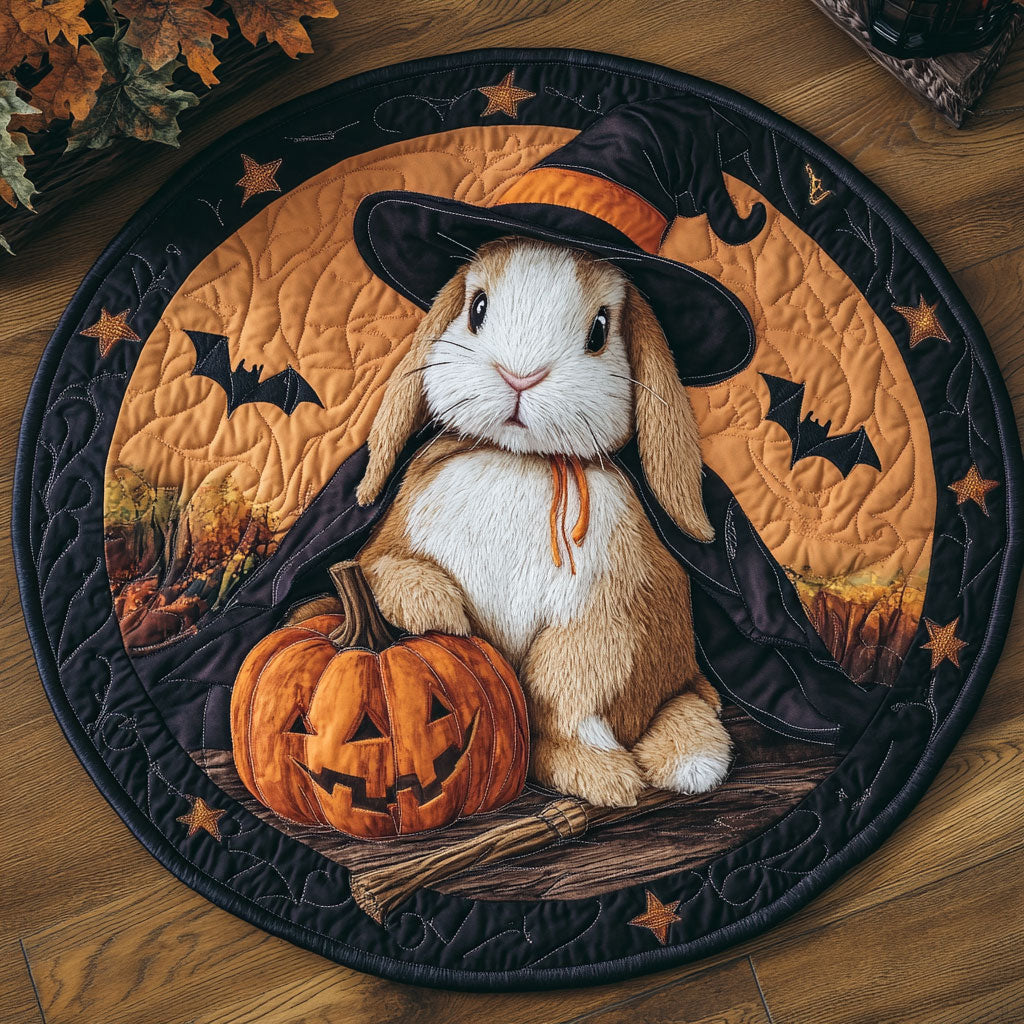 Harvest Bunny CP0410056CL Quilted Round Mat