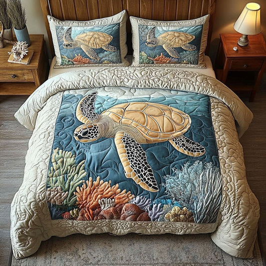 Turtle In Ocean WY2602030CL Duvet Cover Set