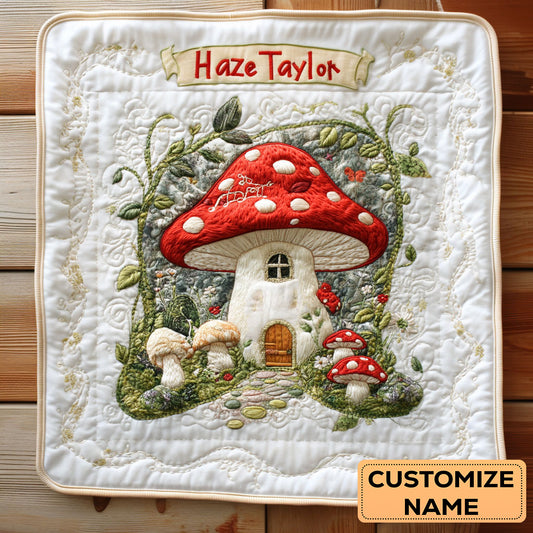 Mushroom Garden Bliss WN2507055CL Personalized Baby Quilt