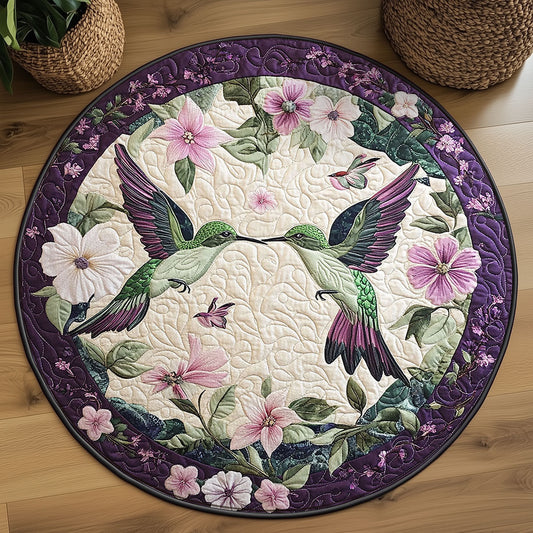 Purple Couple Wings WY2203087CL Quilted Round Mat