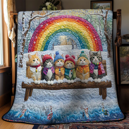 Winter Rainbow Cats WN2512029CL Quilt