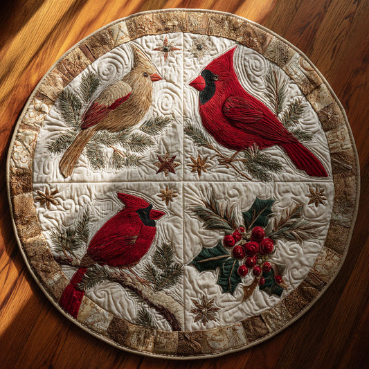 Golden Cardinal CW1009006CL Quilted Round Mat