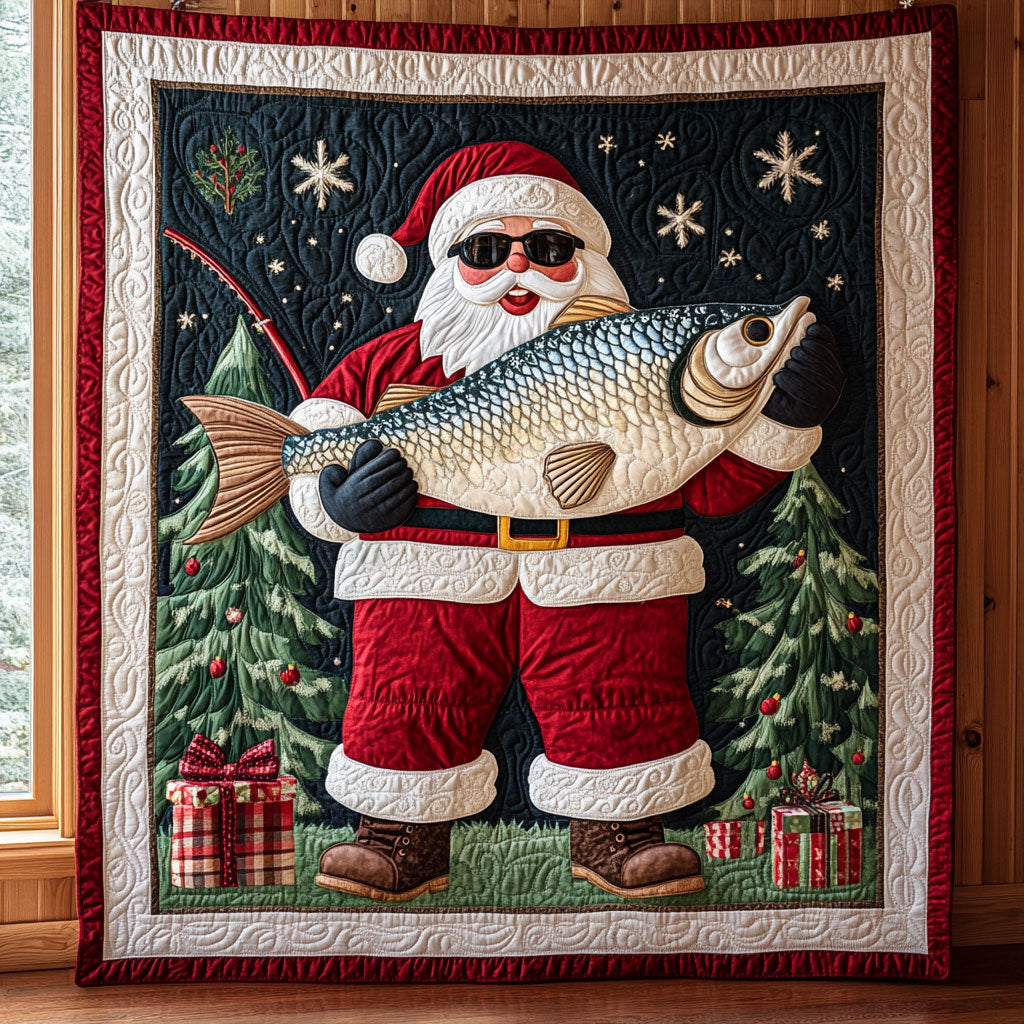 Fishing Santa CP0411012CL Quilt