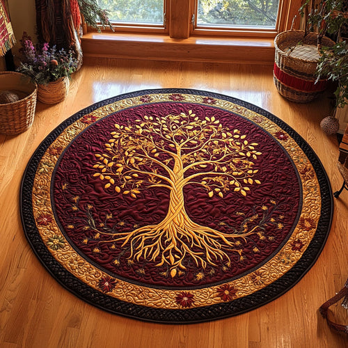 Viking Life Tree WY0605014CL Quilted Round Mat
