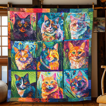 Colorful Cat WJ2503001CL Quilt