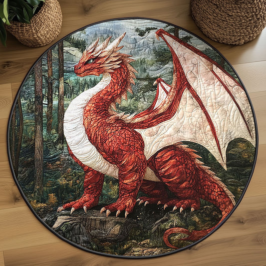 Fire Dragon WJ2403032CL Quilted Round Mat