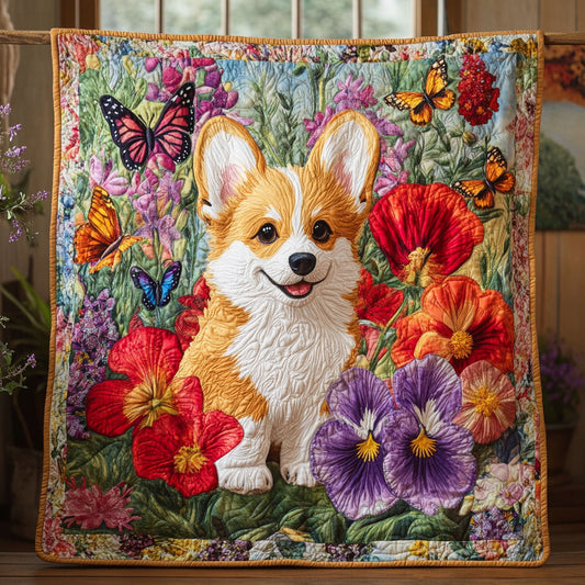 Corgi Bloom Garden CW1707008CL Quilt