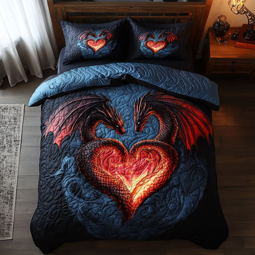Flame Heart Dragon WY1302084CL Duvet Cover Set