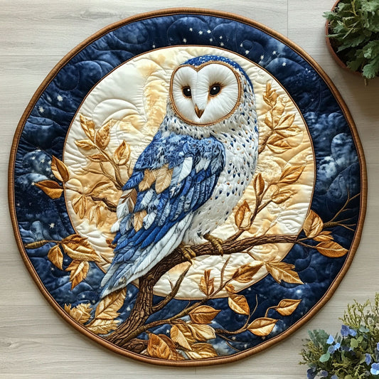 Moonlit Owl CW0307036CL Quilted Round Mat