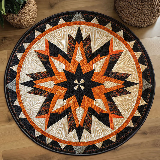 Radiant Mandala Star WN1009026CL Quilted Round Mat