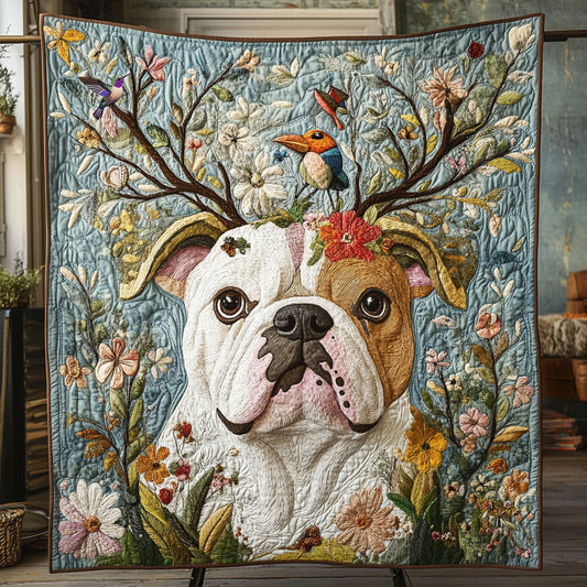 Flower Bulldog WU2310041CL Quilt