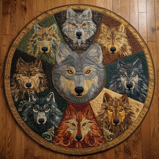 Wolf Glory CW0608016CL Quilted Round Mat