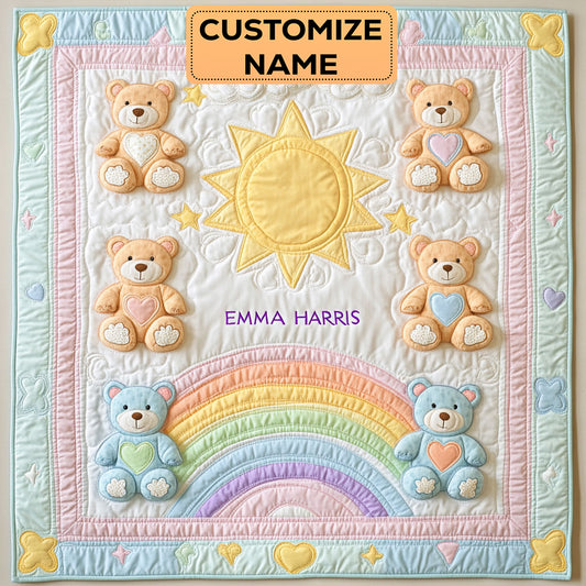 Teddy Sunshine CW2207055CL Personalized Baby Quilt