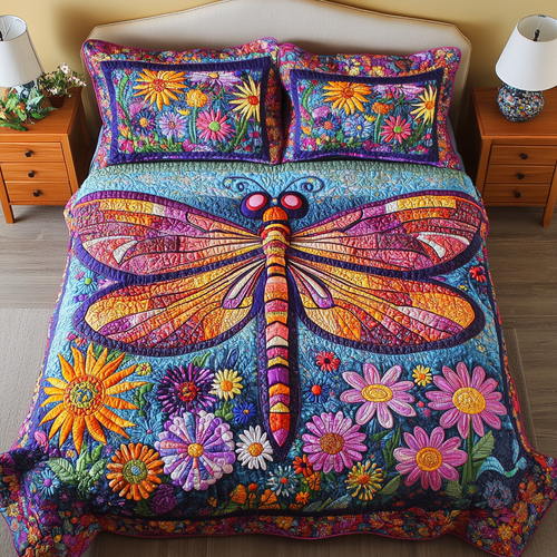 Dragonfly Flower YR1001021CL Duvet Cover Set