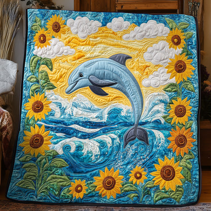 Sunflower Splash Dolphin WX1306044CL Quilt