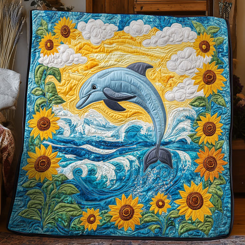 Sunflower Splash Dolphin WX1306044CL Quilt