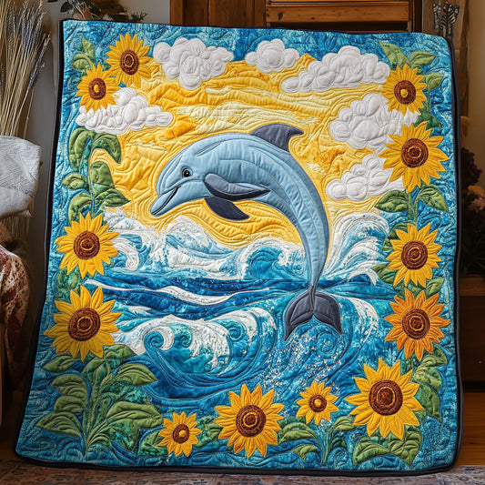 Sunflower Splash Dolphin WX1306044CL Quilt