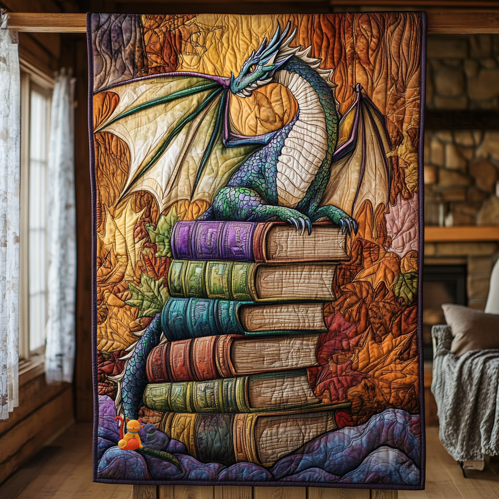 Dragon And Book YR1812013CL Quilt