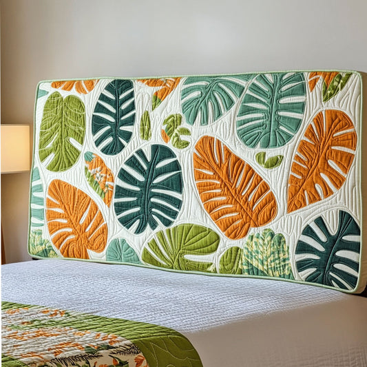 Summer Foliage CP3112026CL Quilted Headboard Slipcover