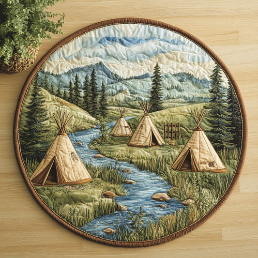 Native American CW3105629CL Quilted Round Mat