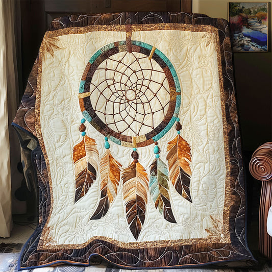 Feather Native American Dreamcatcher WY2301057CL Quilt
