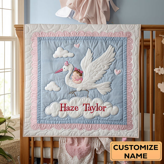 Baby Cloud Flight WN2507004CL Personalized Baby Quilt