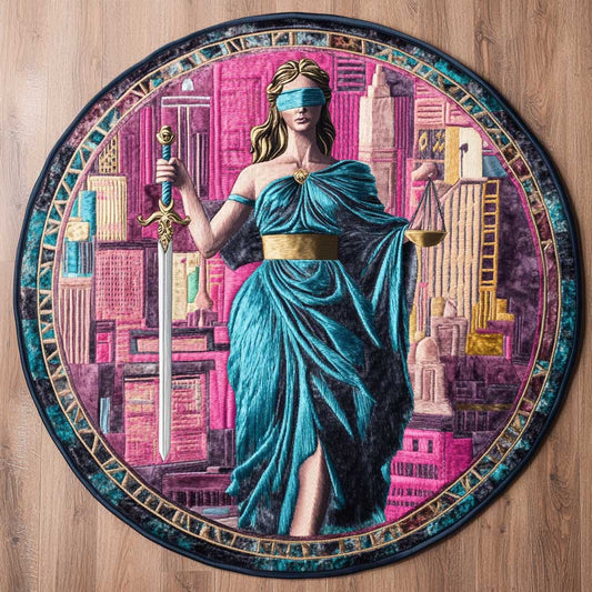 Lady Justice Halo WN1705031CL Quilted Round Mat