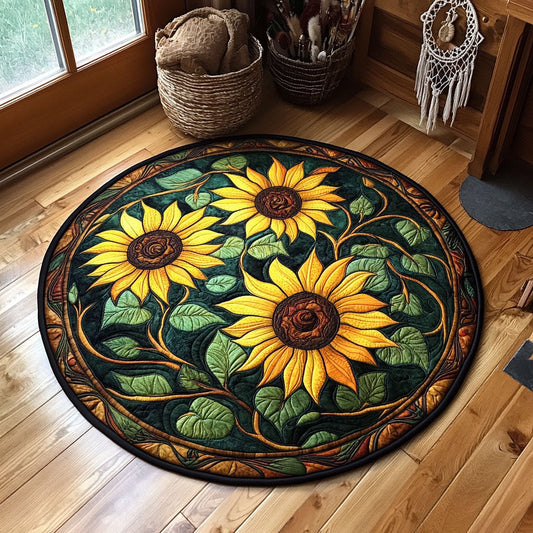 Sunflower WY0206048CL Quilted Round Mat