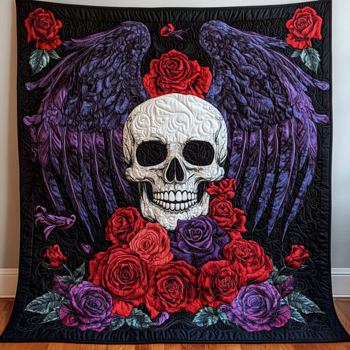 Red Rose Skull WP1505071CL Quilt