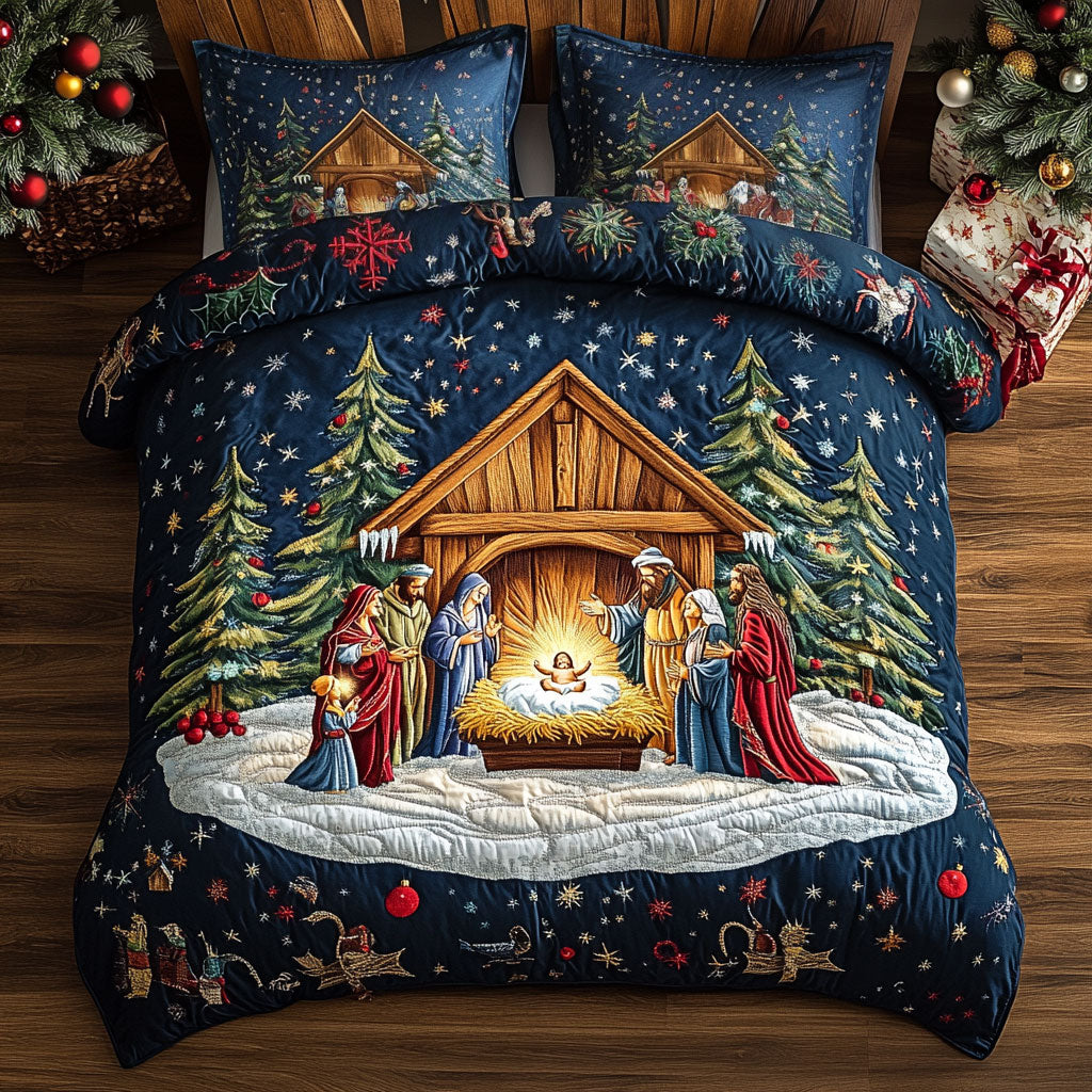Holy Christmas Blessings WJ1005016CL Duvet Cover Set