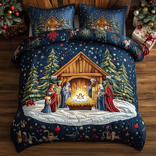 Holy Christmas Blessings WJ1005016CL Duvet Cover Set