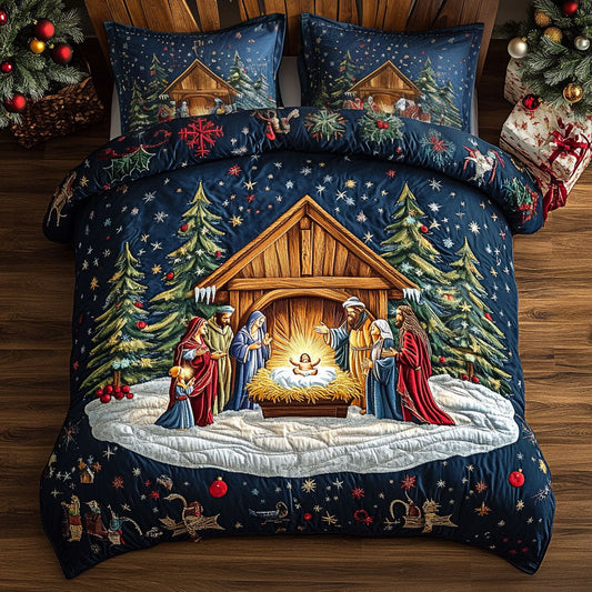 Holy Christmas Blessings WJ1005016CL Duvet Cover Set
